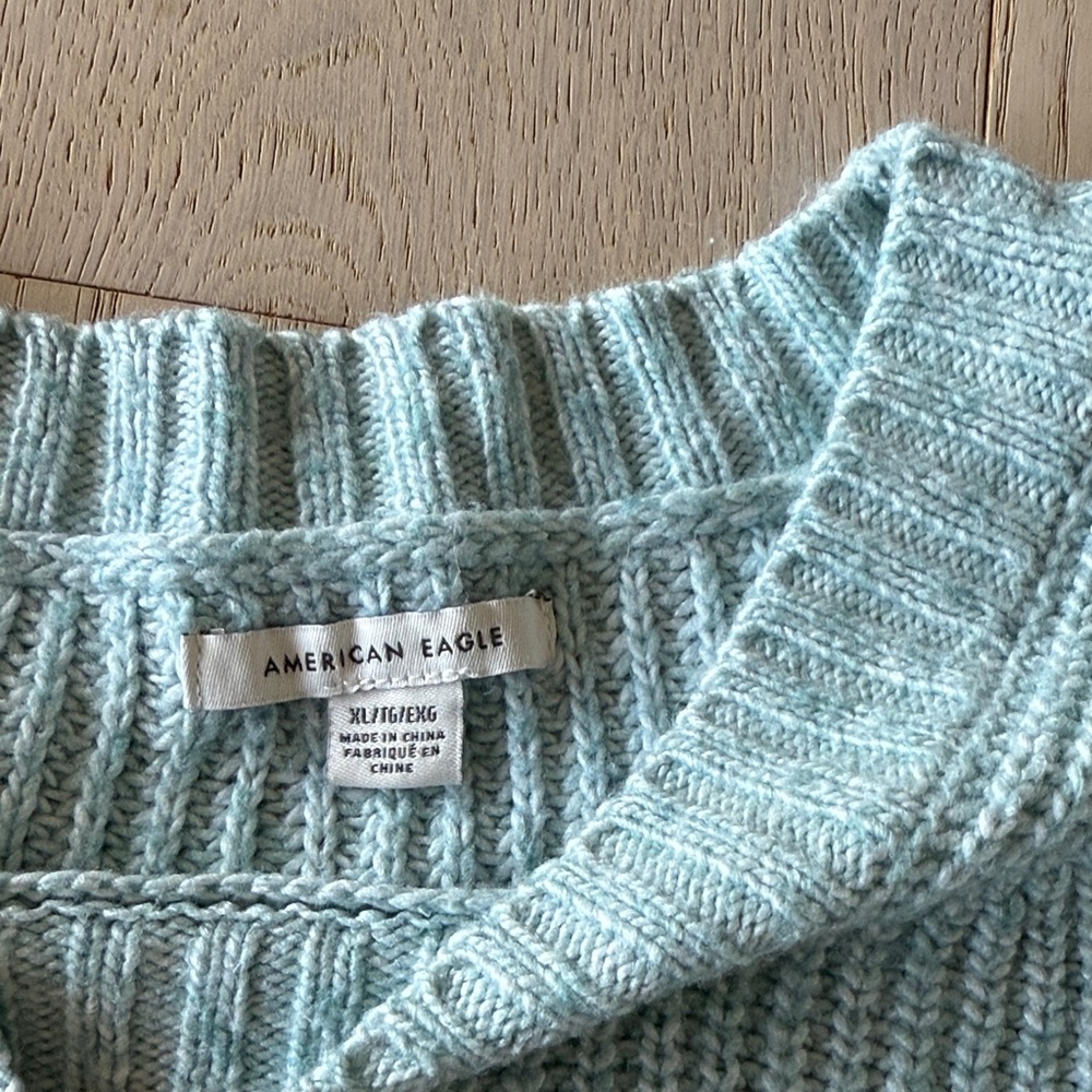American Eagle Outfitters Light Blue Crew Neck Sweater - Picture 2 of 3